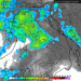 La probabile situazione prevista da GFS per le ore 14:00 di Giovedì17. Piogge in arrivo, moderati ma non esclusi anche forti sul territorio marsicano