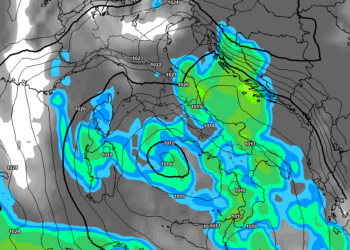 In figura la possibile situazione vista ora da GFS nella serata di Mercoledì 4 Dicembre. Minimo depressionario sul tirreno centrale con piogge e nevicate oltre i 1200 m circa