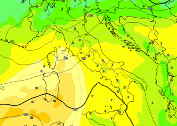 Ad 850 hpa Martedì 27, sulla Marsica condizioni di tempo stabile e temperature massime in aumento