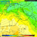 La possibile situazione ad 850 hpa secondo GFS alle ore 13:00 di Giovedì 23 Gennaio. Sulla Marsica condizioni di tempo variabile con venti da ovest ed aumento delle temperature.