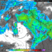 Secondo il modello americano GFS, la situazione per le ore 16:00 di Martedì 25 Marzo appare questa, con piogge moderate se non forti su tutto il territorio marsicano