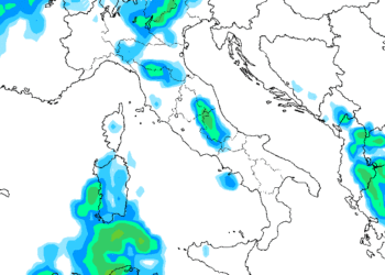 Ecco la situazione delle precipitazioni nel giorno di pasquetta. Sulla Marsica, da metà giornata non saranno da escludere dei rovesci.