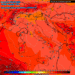 Ad 850 hpa questa potrà essere la situazione alle ore 14:00 di Mercoledì 25 Giugno. Temperature in aumento e cielo poco nuvoloso