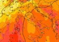 La situazione ad 850 hpa prevista da GFS per le ore 14:00 di Mercoledì 4 Giugno. Bel tempo su tutta la Marsica e temperature stazionarie o in leggero aumento con dei valori massimi prossimi ai 29/30°c.