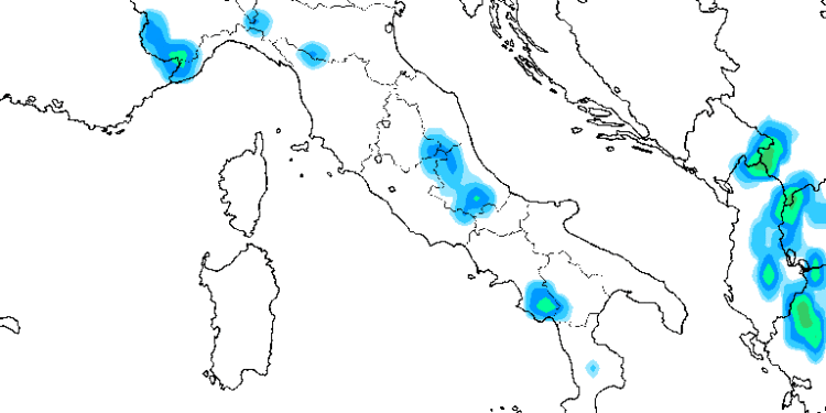 Qualche rovescio nel corso del pomeriggio sulle aree interne abruzzesi e quindi anche sui settori marsicani, Mercoledì 11 Giugno. Tuttavia valori termici un pò oltre le medie del periodo in essere