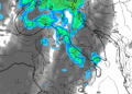 In figura la possibile situazione vista da GFS per le ore 17:00, al riguardo delle precipitazioni. Non saranno esclusi dei rovesci sui settori marsicani