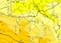 La situazione ad 850 hpa vista da GFS per le ore 14:00 di Mercoledì 22 Ottobre. Cielo variabile e scarse occasioni per deboli rovesci sparsi. Clima gradevole