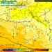 La situazione ad 850 hpa vista da GFS per le ore 14:00 di Mercoledì 22 Ottobre. Cielo variabile e scarse occasioni per deboli rovesci sparsi. Clima gradevole
