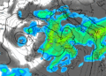 La situazione delle precipitazioni alle ore 13:00 di Martedì 18 Novembre. Sulla Marsica, piogge moderate ovunque