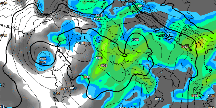 La situazione delle precipitazioni alle ore 13:00 di Martedì 18 Novembre. Sulla Marsica, piogge moderate ovunque