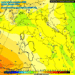 Ad 850 hpa la situazione appare questa per le ore 13:00 d Mercoledì 12. Sulla Marsica il cielo si presenterà poco nuvoloso e con la possibilità di nebbie sul Fucino al mattino