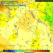 La situazione ad 850 hpa vista da GFS alle ore 13:00 di Mercoledì 5 novembre. Sulla Marsica  temperature gradevoli, oltre le medie del periodo e cielo poco nuvoloso