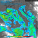 La situazione delle precipitazioni previste da GFS per le ore 13:00 di Martedì 23 Dicembre. Saranno possibili delle precipitazioni su tutta l'area marsicana e con temperature abbastanza miti