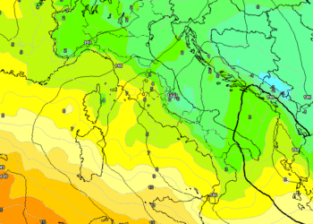 Nel corso della notte tra Mercoledì 22 e Giovedì 23, avremo un calo sensibile delle temperature (0°c ad 850 hpa)