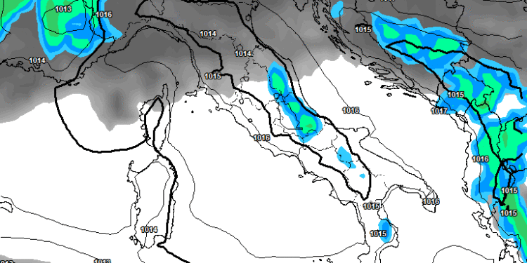 La situazione dei fenomeni alle ore 14:00 di Martedì 28 Aprile. Sulla Marsica addensamenti e possibilità di rovesci da metà giornata a seguire