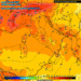 Secondo il modello americano GFS, ecco la situazione delle temperature ad 850 hpa previste per le ore 14:00 di Martedì 26, cui si evidenzia un aumento sui settori marsicani