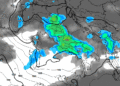 La situazione delle precipitazioni viste da GFS nella alle ore 14:00 di Mercoledì 13 Maggio.