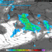 La situazione delle precipitazioni viste da GFS nella alle ore 14:00 di Mercoledì 13 Maggio.