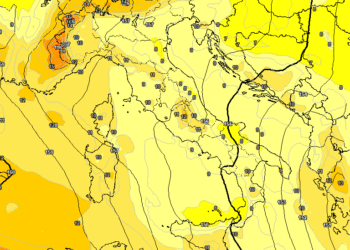 In figura la situazione riferita ad 850 hpa alle ore 14:00 di Mercoledì 20 Maggio. Temperature in aumento e tempo in miglioramento