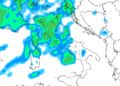 Ecco la possibile situazione vista da GFS per le ore 17:00 di Martedì 6 Maggio. Sulla Marsica possibilità di rovesci moderati