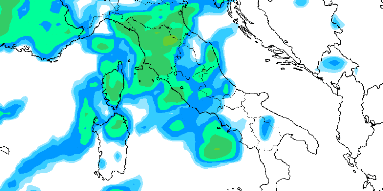 Ecco la possibile situazione vista da GFS per le ore 17:00 di Martedì 6 Maggio. Sulla Marsica possibilità di rovesci moderati