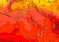 La situazione che vede il modello americano GFS per le ore 14:00 del primo giorno del nuovo mese di Settembre. Sulla Marsica, cielo poco nuvoloso e temperature stazionarie e quindi sempre oltre le medie del periodo in essere