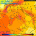 La situazione ad 850 hpa prevista per le ore 14:00 di Mercoledì 16 Settembre. Sul comparto marsicano, bel tempo con soltanto qualche locale addensamento e temperature in aumento di almeno un paio di gradi